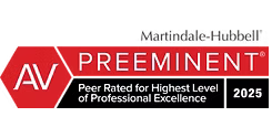 Martindale-Hubbell AV Preeminent Peer Rated for Highest Leve of Professional Excellence 2025